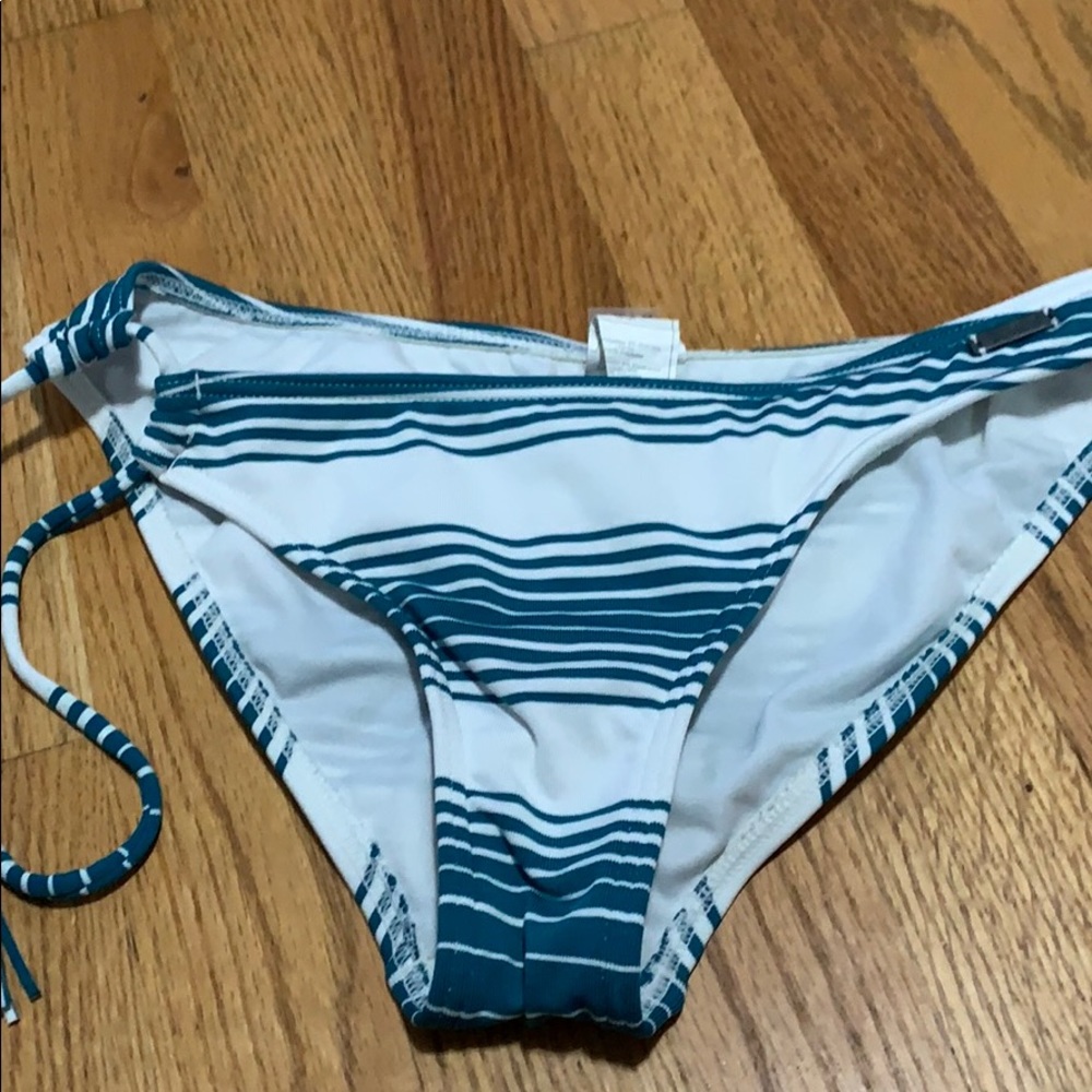 ROXY Teal and White Bikini bottoms